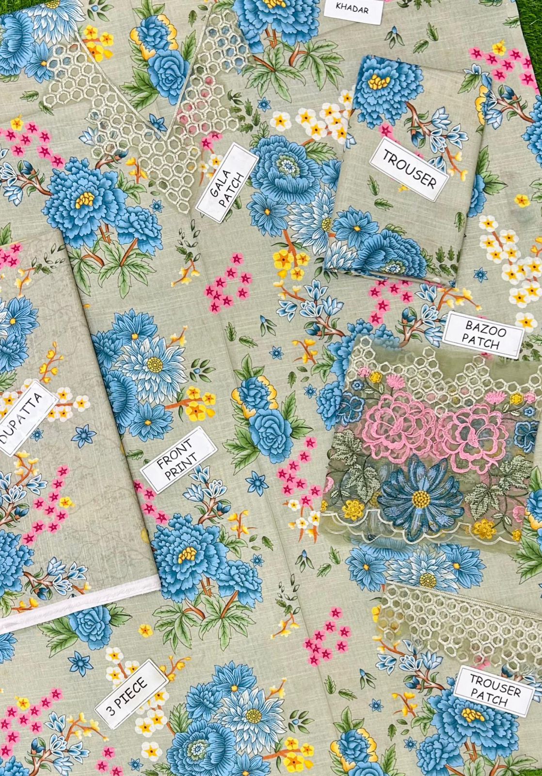 Floral Khaddar 3-Piece Suit